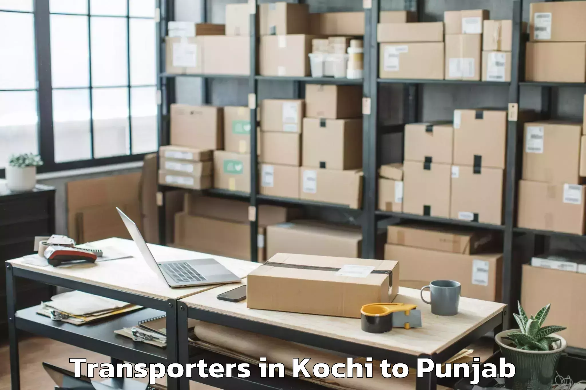 Kochi to Chitkara University Punjab Pun Transporters Booking